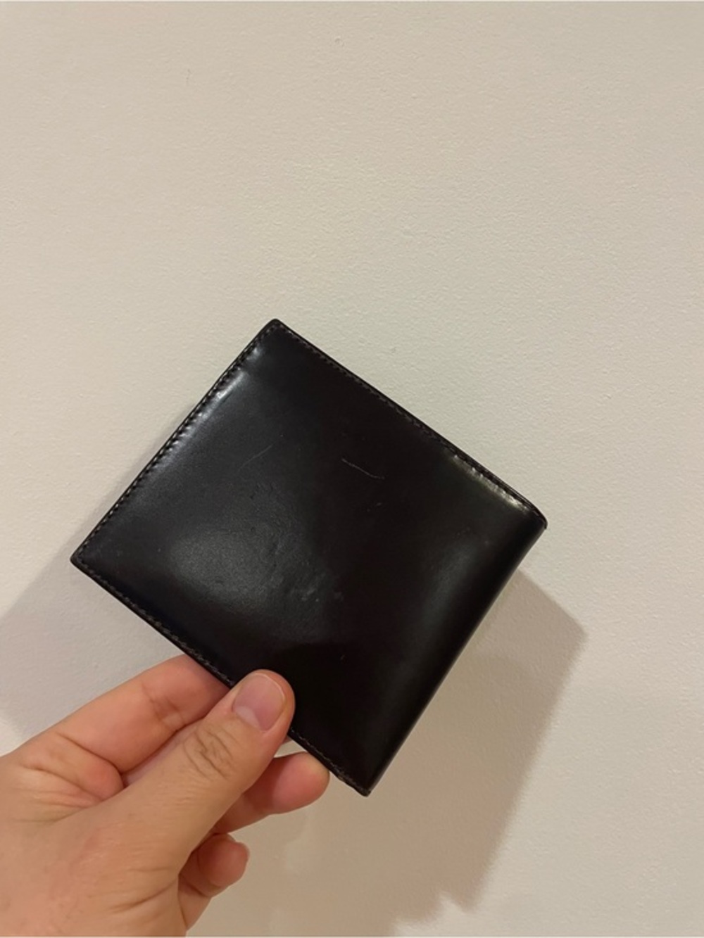 Coach Men's Vintage Dark Brown Leather Bifold Wallet with Coin Pocket